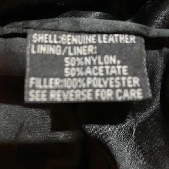 EXTREMELY HEAVY BULL SKIN Black Leather Jacket with Red Suede Roses as Accents - Picture 13 of 16